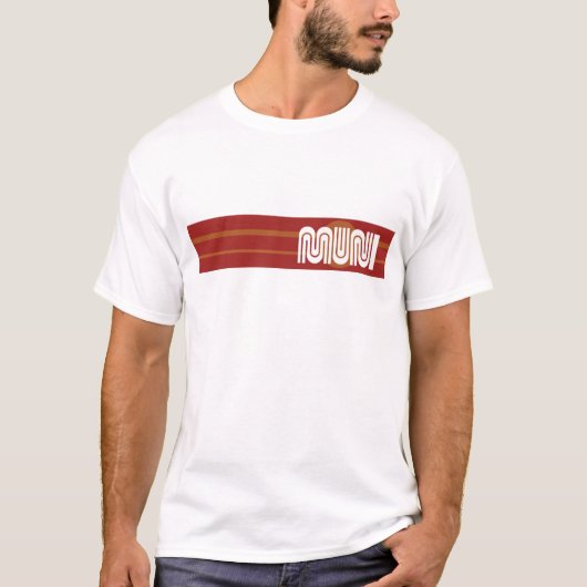 San Francisco Muni-Streifendesign T-Shirt (Vorderseite)