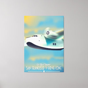 San Francisco nach Hongkong mit dem Clipper Leinwanddruck