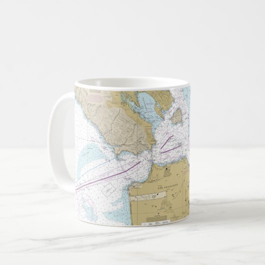San Francisco Nautical Map Tasse (Vorderseite Links)