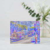 San Francisco Neon Postkarte (Stehend Vorderseite)