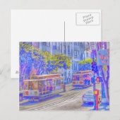 San Francisco Neon Postkarte (Vorne/Hinten)