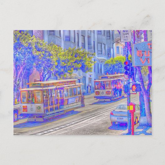 San Francisco Neon Postkarte (Vorderseite)