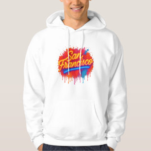 San Francisco Neon Splash Street Art T - Shirt