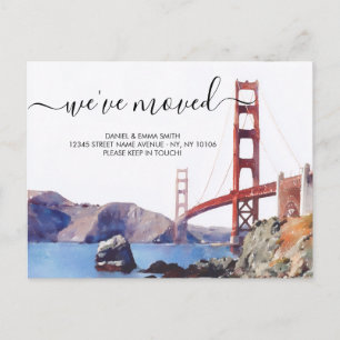 San Francisco Neue Adresse Umzugsankündigung Postkarte