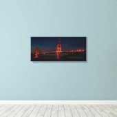 San Francisco Night Bridge Print Leinwanddruck (Insitu (Holzboden))