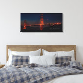 San Francisco Night Bridge Print Leinwanddruck (Insitu (Schlafzimmer))