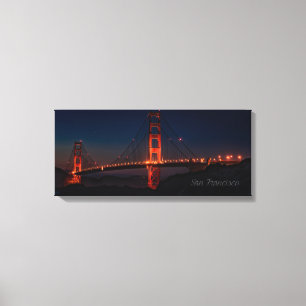 San Francisco Night Bridge Print Leinwanddruck