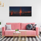 San Francisco Night Bridge Print Leinwanddruck (Insitu (Wohnzimmer))