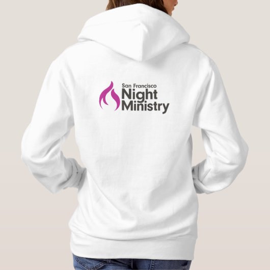 San Francisco Night Ministry Hoodie - White (Rückseite)