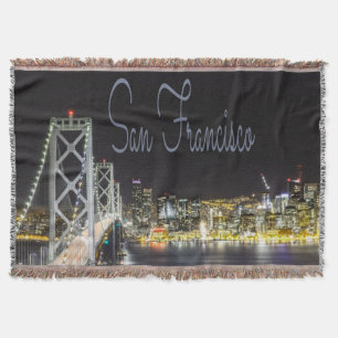 San Francisco Night Sky Line Golden Gate Bridge Decke