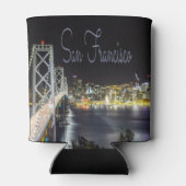 San Francisco Night Sky Line Golden Gate Bridge Dosenkühler (Rückseite)