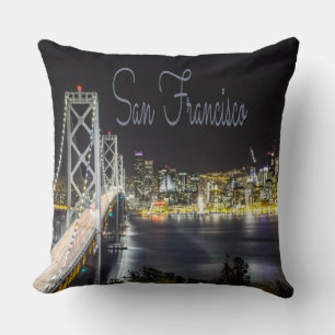 San Francisco Night Sky Line Golden Gate Bridge Kissen
