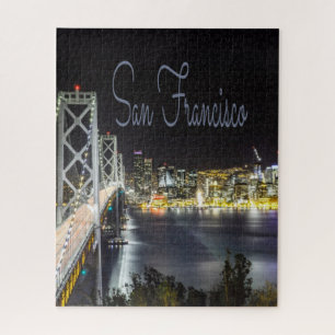 San Francisco Night Sky Line Golden Gate Bridge Puzzle