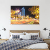 San Francisco Nighttime Cityscape mit Lichtweg Leinwanddruck (Insitu (Schlafzimmer))