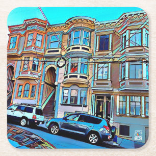 San Francisco Nordstrand-Papier-Untersetzer Rechteckiger Pappuntersetzer