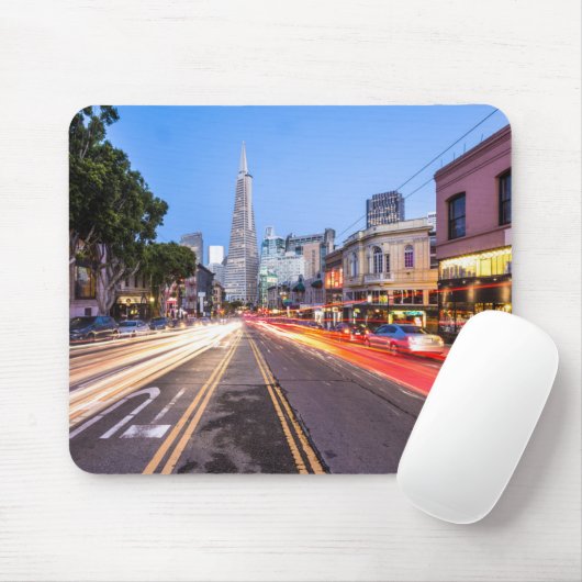 San Francisco North Beach Motion Blur Traffic Mousepad (Mit Mouse)