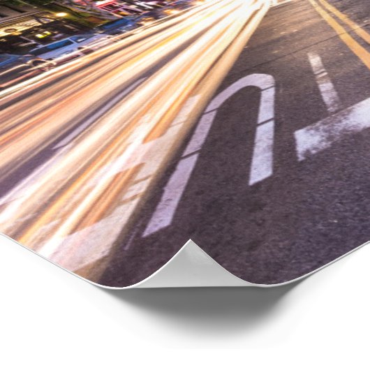 San Francisco North Beach Motion Blur Traffic Poster