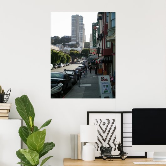 San Francisco North Beach Poster (Heimbüro)