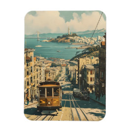 San Francisco: Nostalgie an der Küste Vintag Magnet