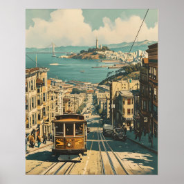San Francisco: Nostalgie an der Küste Vintag Postk Poster