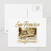 San Francisco Old Cable Car Postkarte (Vorne/Hinten)