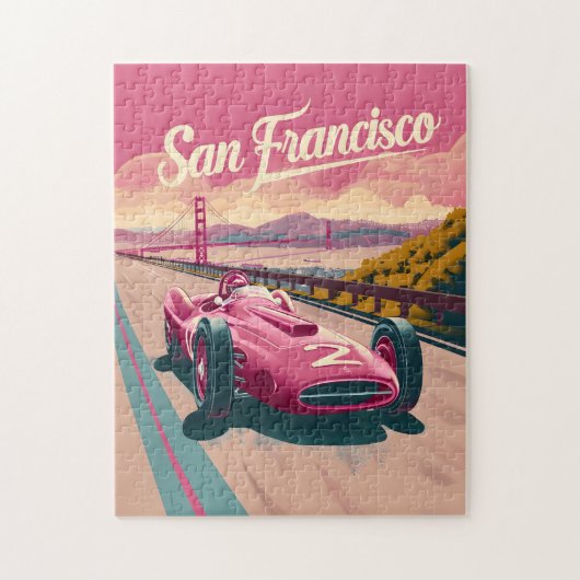 San Francisco Oldtimer-Rennwagen Puzzle (Vertikal)