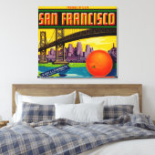 San Francisco Orange Label Leinwanddruck (Insitu (Schlafzimmer))