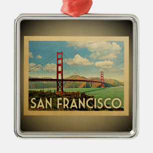 San Francisco Ornament Golden Gate Bridge Vintage