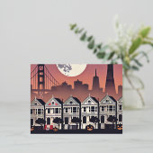 San Francisco Paint Ladys Folien Feiertagspostkarte (Stehend vorne)