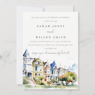 San Francisco Painted Ladies Hochzeit Jubiläum Einladung