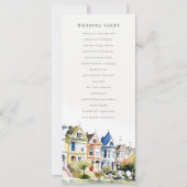 San Francisco Painted Ladies Hochzeitsprogramm Einladung (Rückseite)