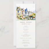San Francisco Painted Ladies Hochzeitsprogramm Einladung (Vorderseite)