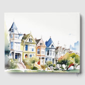 San Francisco Painted Ladies Landscape Wedding Gästebuch (Rückseite)