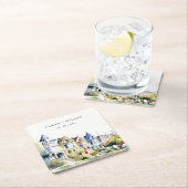 San Francisco Painted Ladies Landscape Wedding Rechteckiger Pappuntersetzer (Vor Ort)