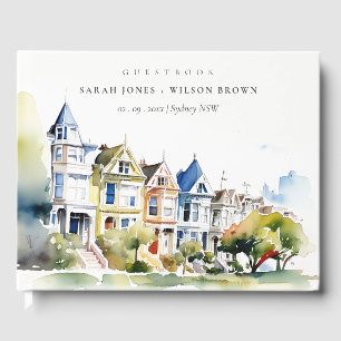 San Francisco Painted Ladies Landschaft Hochzeit Gästebuch