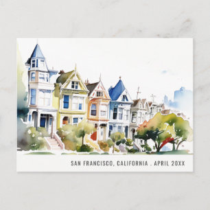 San Francisco Painted Ladies Landschaft Reise Feiertagspostkarte