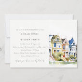 San Francisco Painted Ladies Probedinner Einladung (Vorderseite)