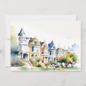 San Francisco Painted Ladies Probedinner Einladung (Rückseite)