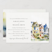 San Francisco Painted Ladies Rehearsal Dinner Einladung (Vorne/Hinten)