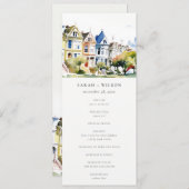 San Francisco Painted Ladies Wedding Program Einladung (Vorne/Hinten)