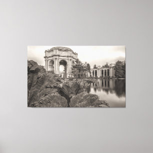 San Francisco Palace of Fine Art Sepia Leinwanddruck