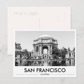 San Francisco Palace of Fine Arts Black & White Postkarte (Vorne/Hinten)
