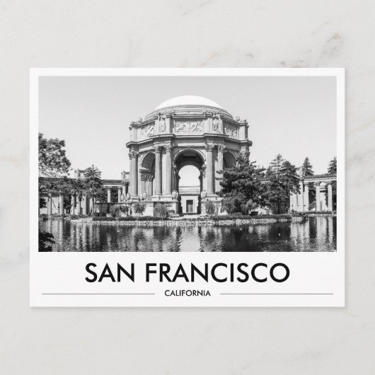 San Francisco Palace of Fine Arts Black & White Postkarte (Vorderseite)