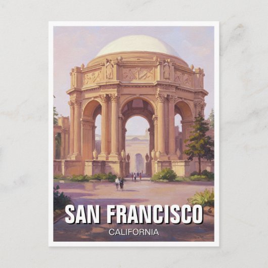 San Francisco Palace of Fine Arts Postkarte (Vorderseite)