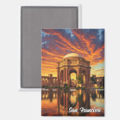 San Francisco Palace of Fine Arts Sunset Magnet (Vorderseite/Rückseite)