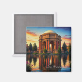 San Francisco Palace of Fine Arts Sunset Magnet (Vorderseite/Rückseite)