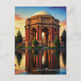 San Francisco Palace of Fine Arts Sunset Postkarte