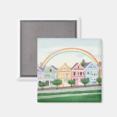 San Francisco Pastel Anstrich Ladys Magnet (Vorderseite/Rückseite)