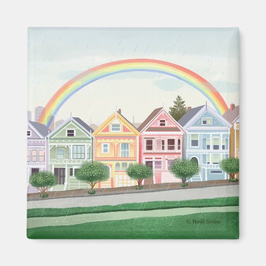 San Francisco Pastel Anstrich Ladys Magnet (Vorne)