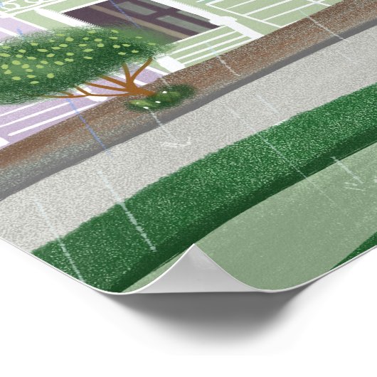 San Francisco Pastel Anstrich Ladys Poster (Ecke)